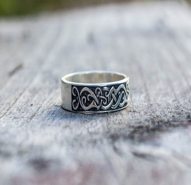 Viking-Inspired Ornament Ring | Handcrafted | Authentic Period Fashion - Image 5