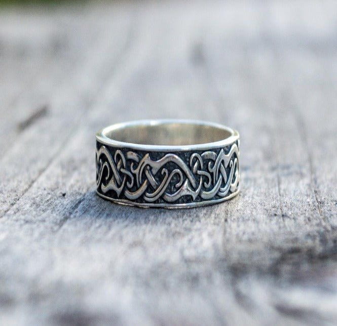 Viking-Inspired Ornament Ring | Handcrafted | Authentic Period Fashion - Image 6