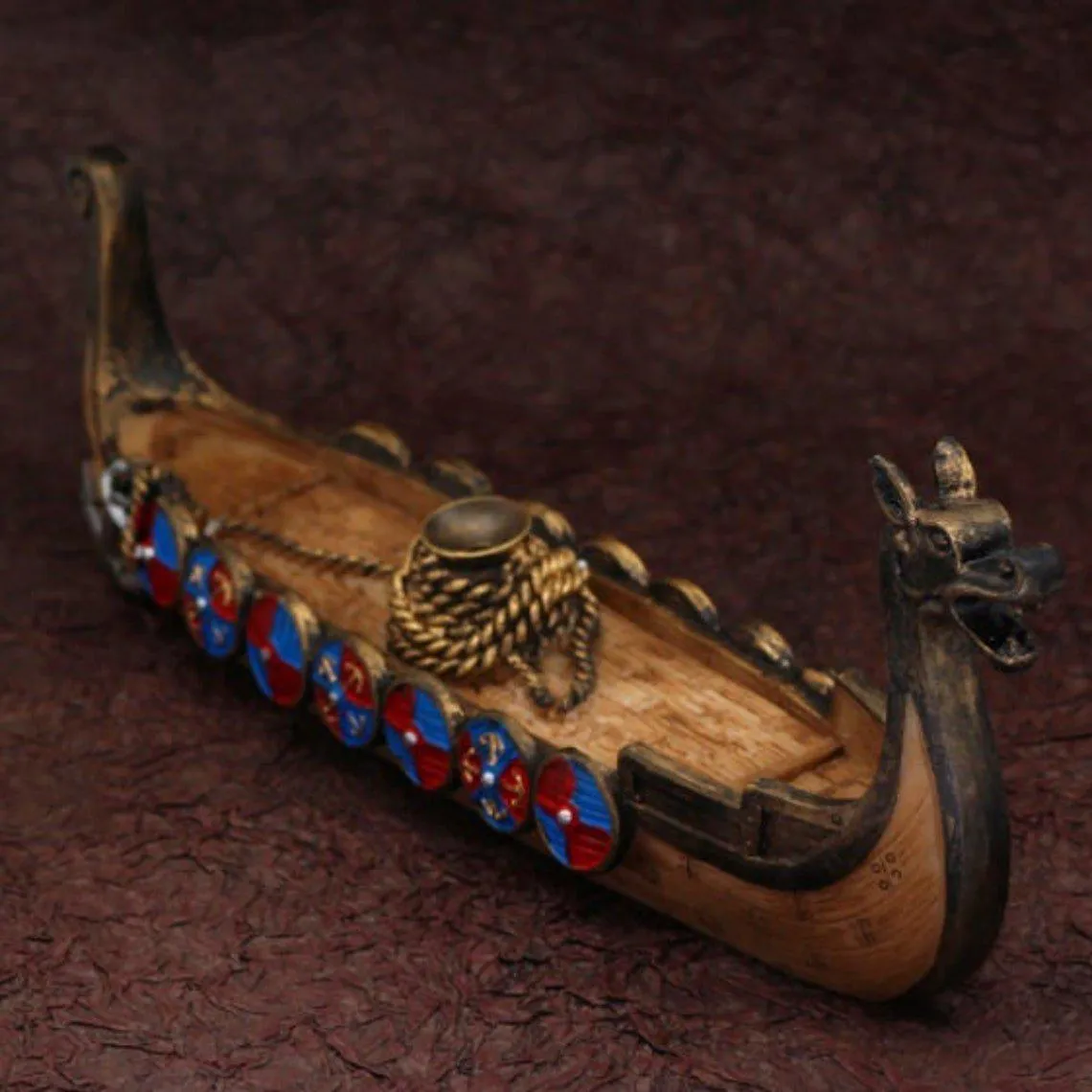 Replica Drakkar Viking Warship Incense Burner Stand Norse Decor - Image 3