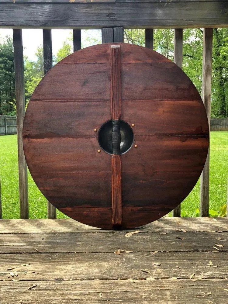 Round Wooden Lagertha Lothbrok Vikings Shield - Image 4