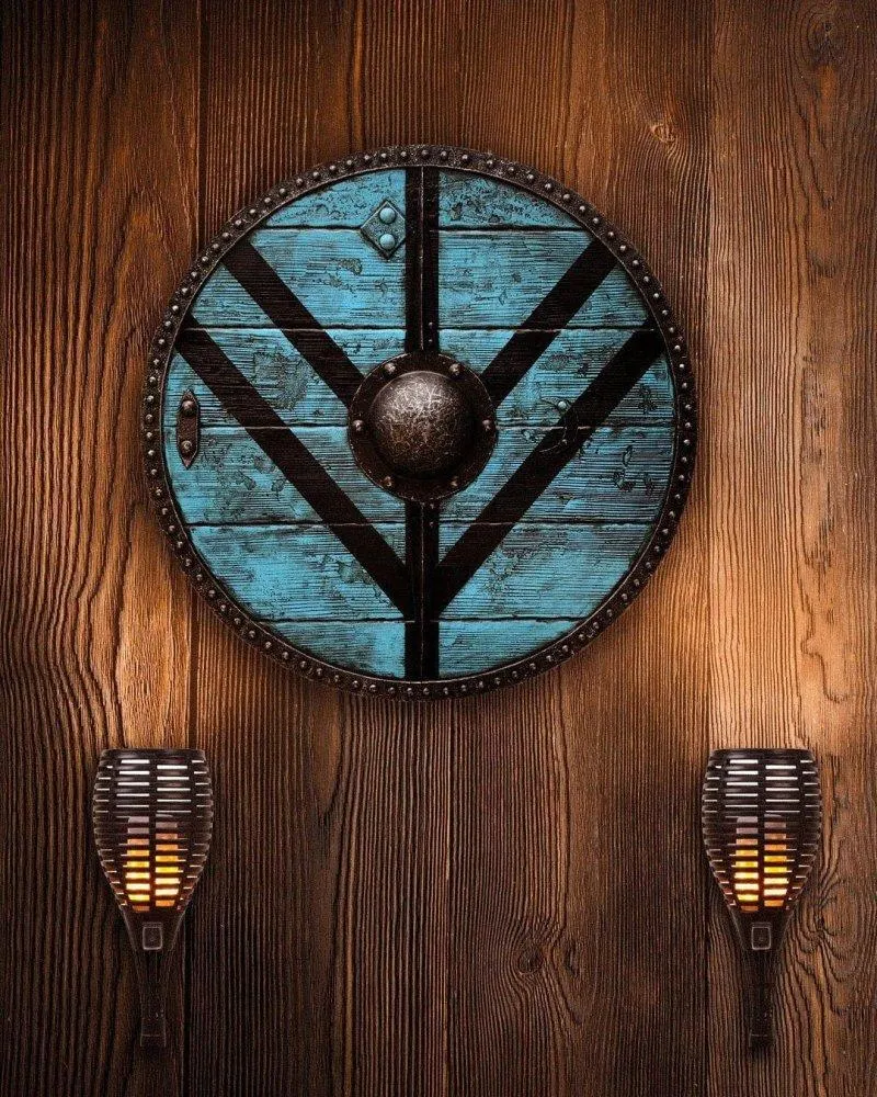 Round Wooden Lagertha Lothbrok Vikings Shield - Image 5