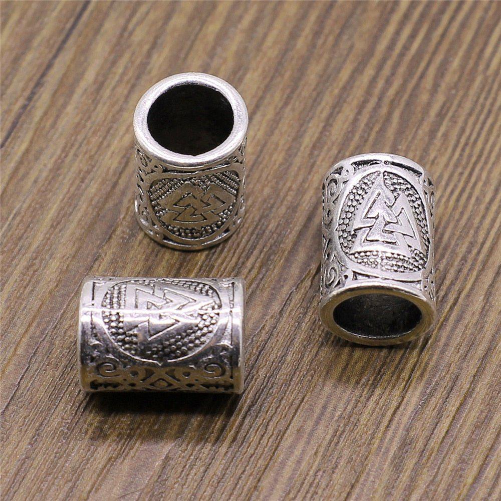 Set of 3 Viking Valknut Beard Beads - Image 3