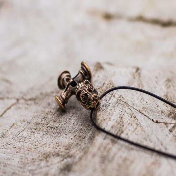 Bronze Thor's Hammer Pendant | Mjolnir, Olaf Cross or Wolf Cross Combo - Image 3