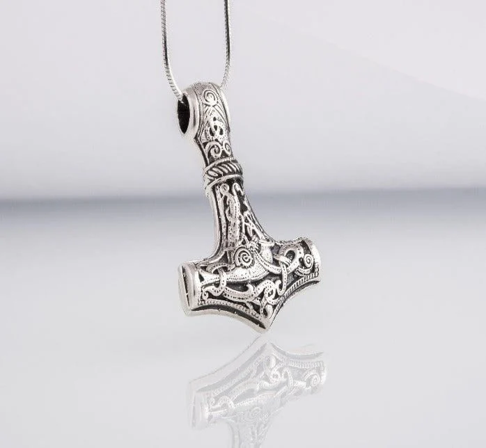 Thor's Hammer Sterling Silver Pendant | Mammen Village Mjolnir - Image 4