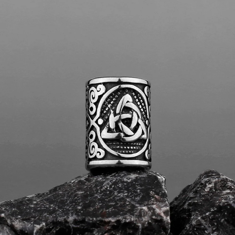 Triquetra Steel Beard Bead - Image 3