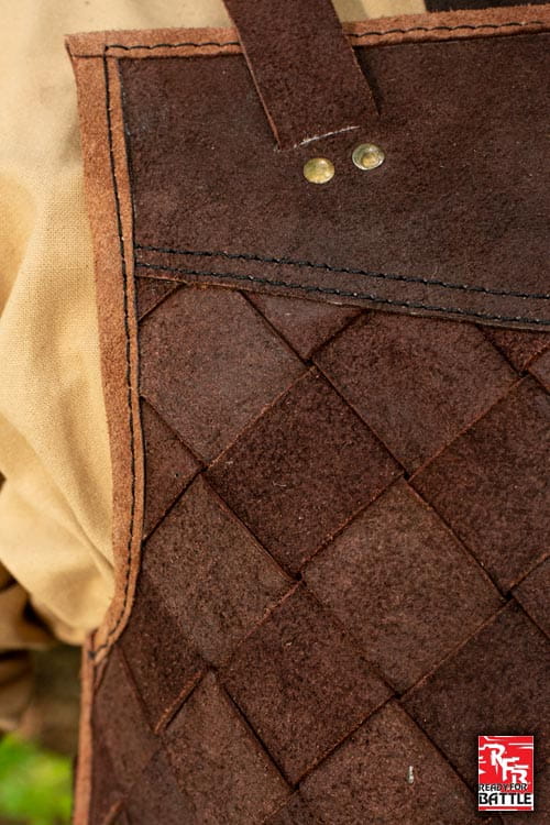 Viking Armor (Brown) - Norse Leather Lamellar Cuirass - Adjustable - Image 4