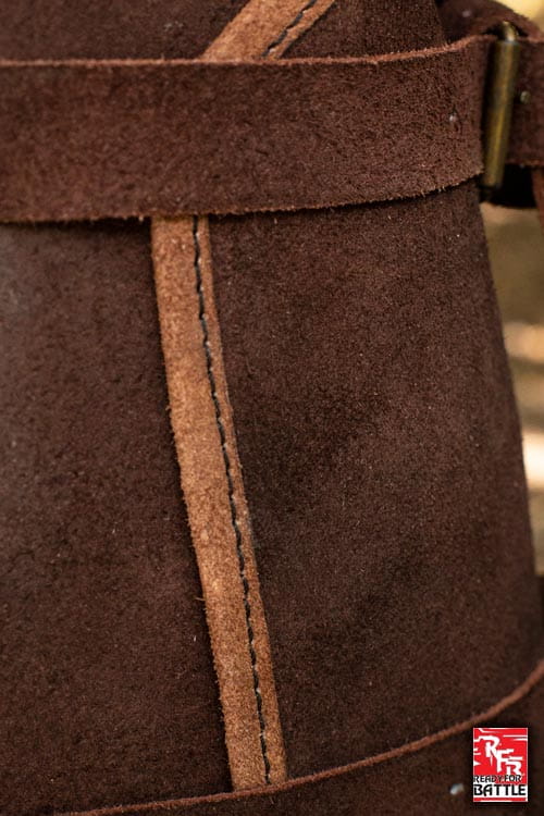 Viking Armor (Brown) - Norse Leather Lamellar Cuirass - Adjustable - Image 6