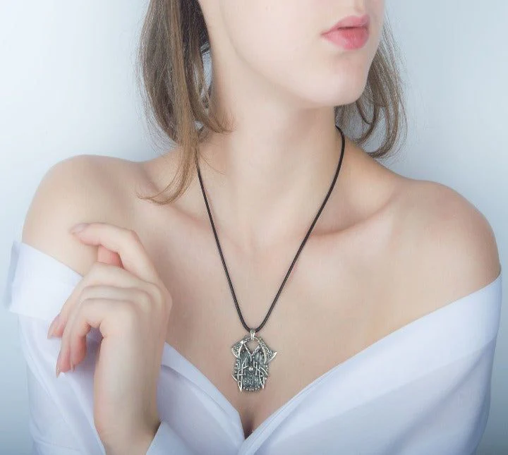 Viking Axes with Shield Sterling Silver Norse Necklace - Image 7