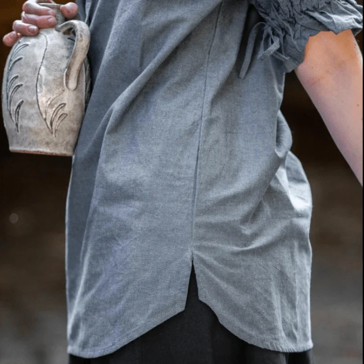 Blue Short Sleeve Blouse | Off-Shoulder - Image 8