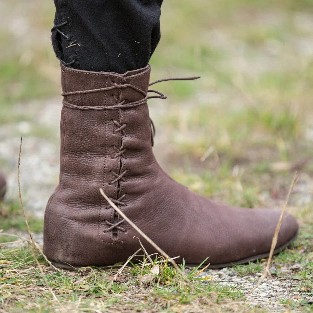 Viking Boots - Brown Low Cut Lace-Tied | Faux Leather - Image 4