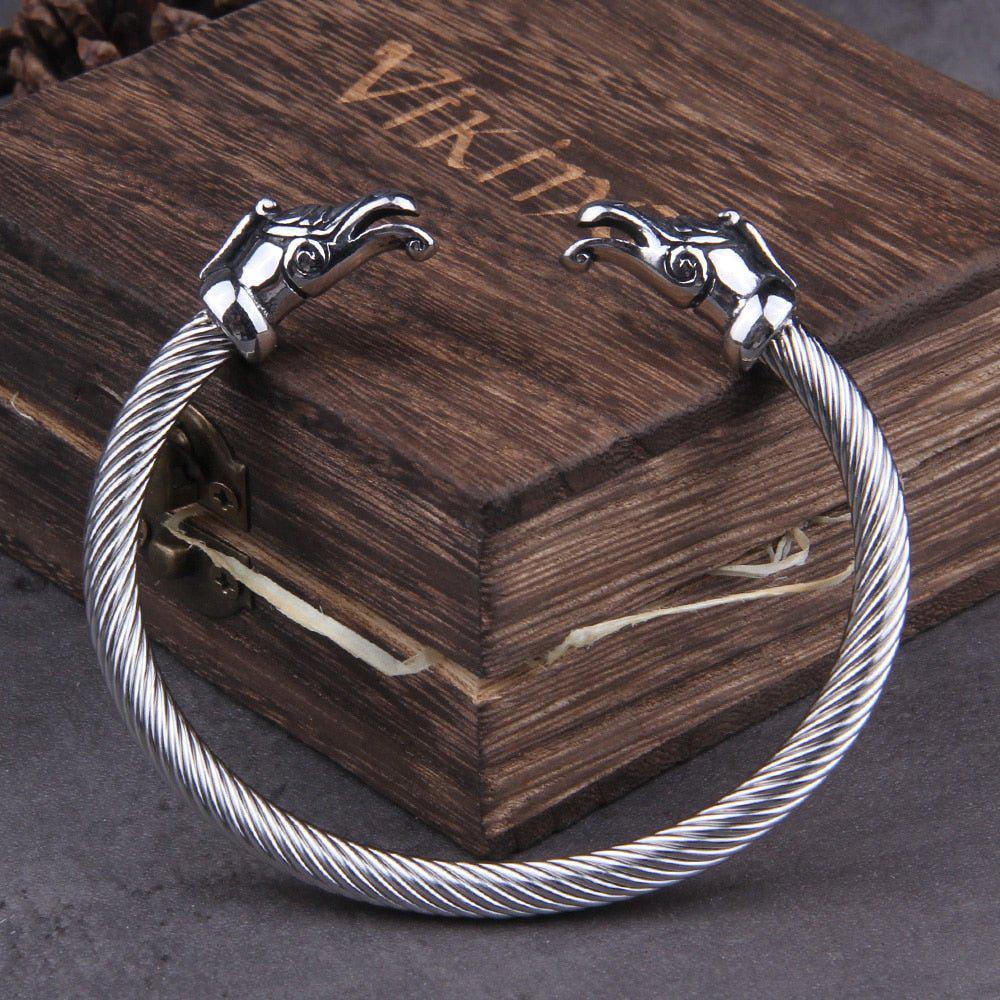 Viking Dragon Torc Arm Ring Bracelet - Image 4