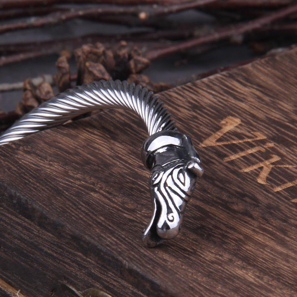 Viking Dragon Torc Arm Ring Bracelet - Image 5
