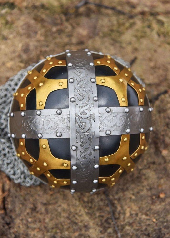 Viking Helmet - Full Face Steel Chainmail Helmet - Image 6
