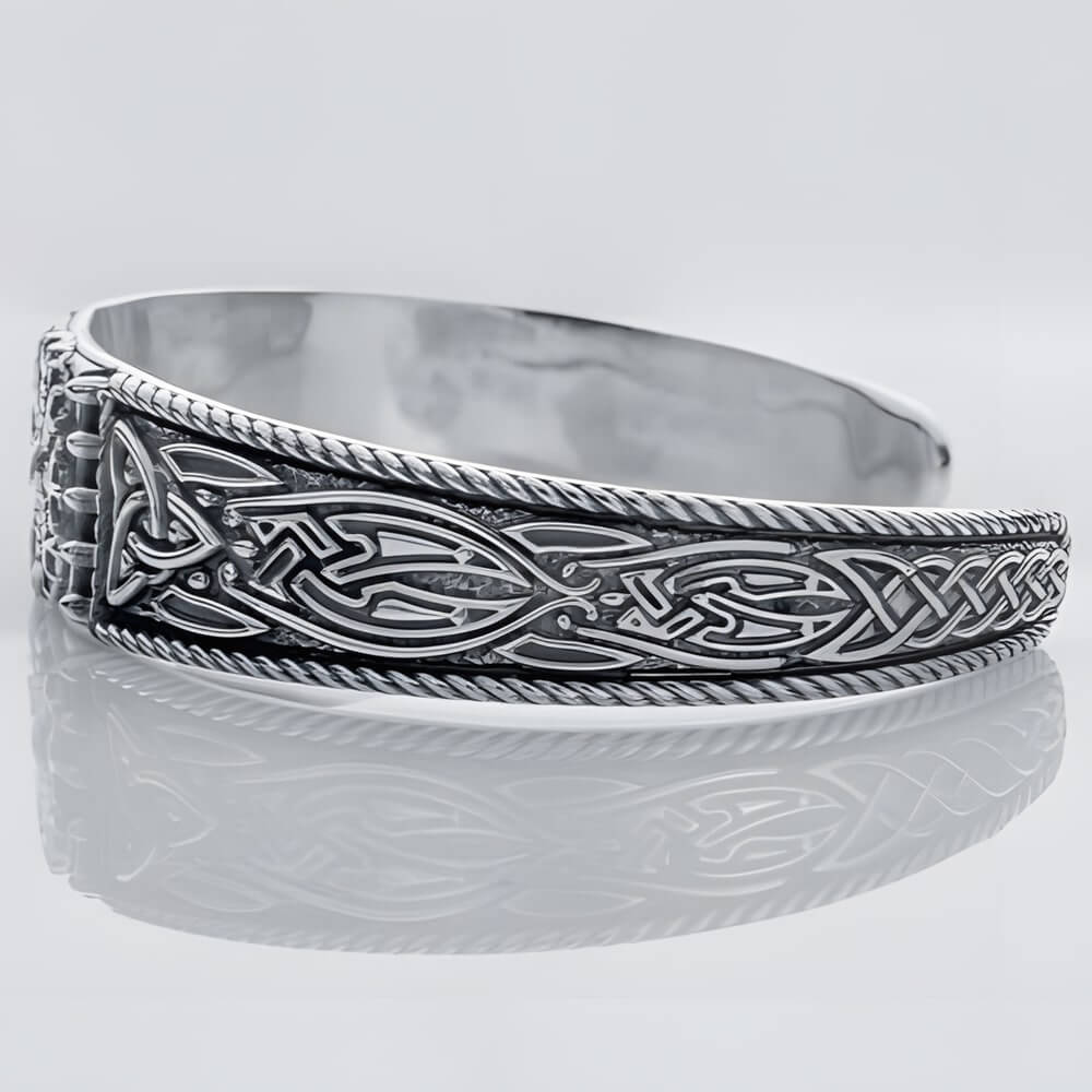 Viking Helm of Awe – Silver Cuff Bracelet - Image 5