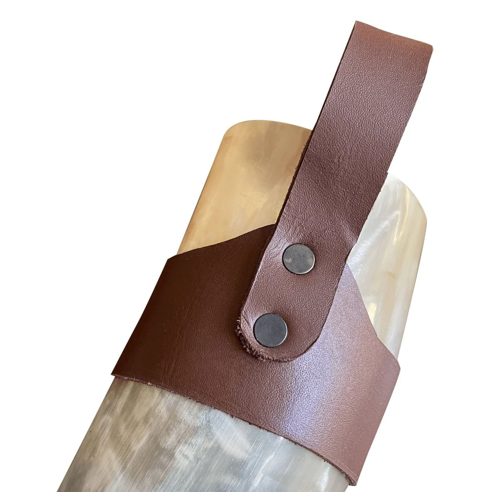 Viking Horn with Belt Loop and Iron Display Stand - Image 8
