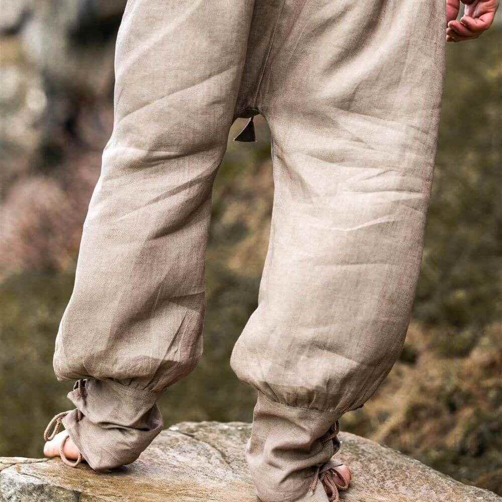 Stone Color Linen Viking Pants - Image 4