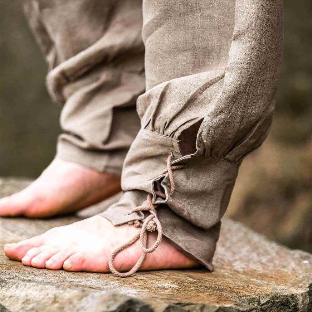 Stone Color Linen Viking Pants - Image 6