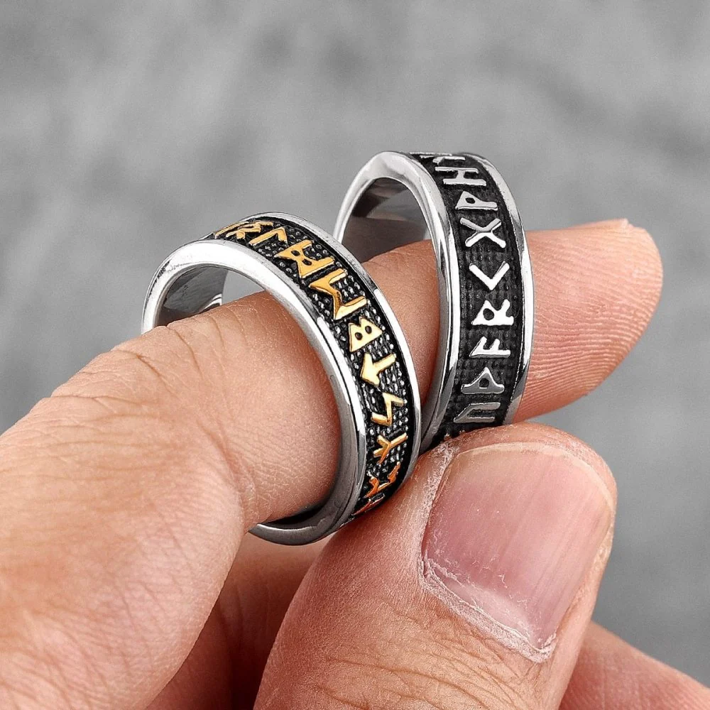 Viking Norse Futhark Ring - Image 4