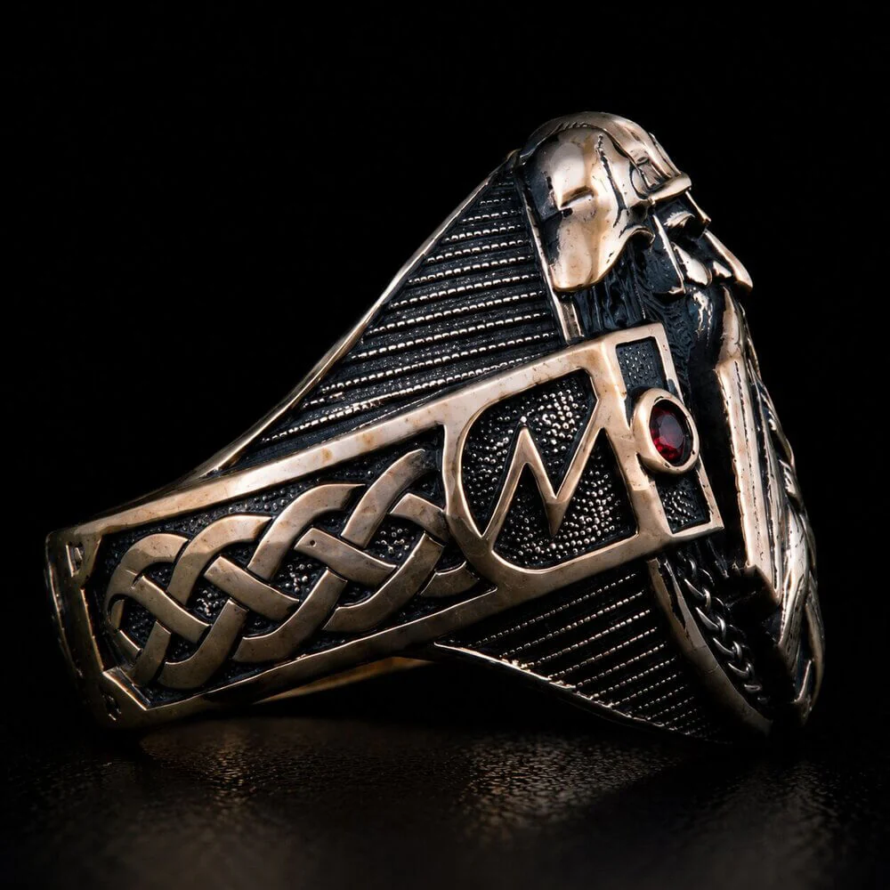 Viking Odin & Raven Ring | Bronze Handcrafted - Image 3