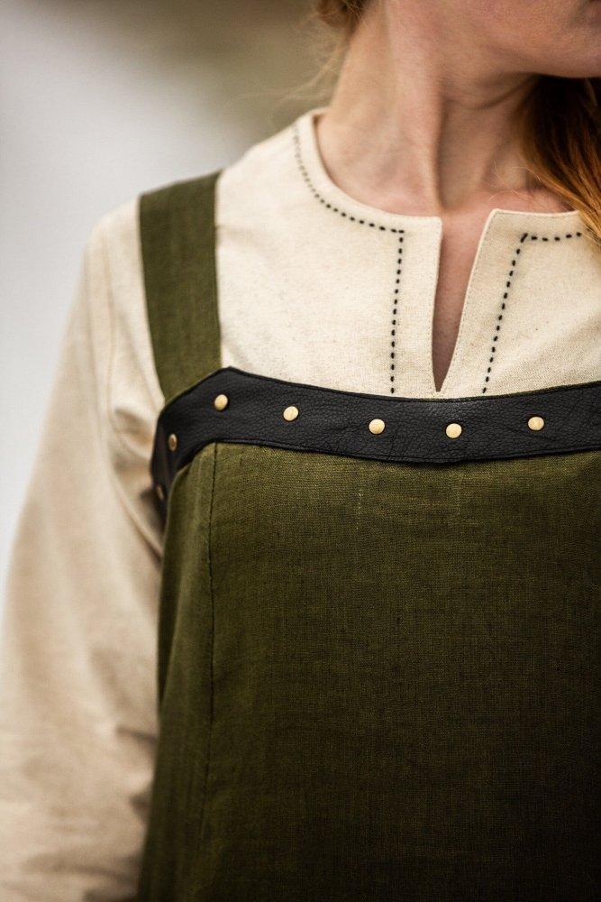 Viking Over Dress in Linen - Green - Image 5