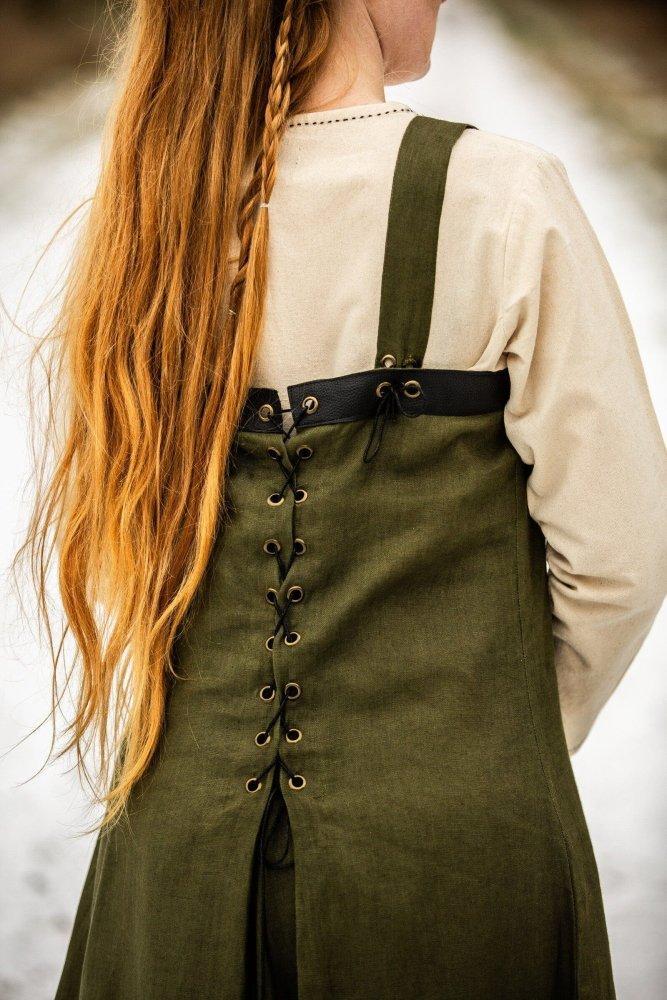 Viking Over Dress in Linen - Green - Image 6