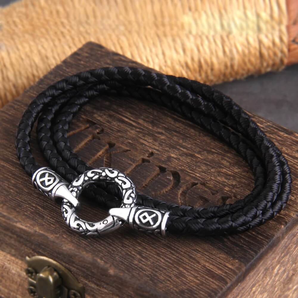 Viking Ring Braided Cord Necklace - Image 2