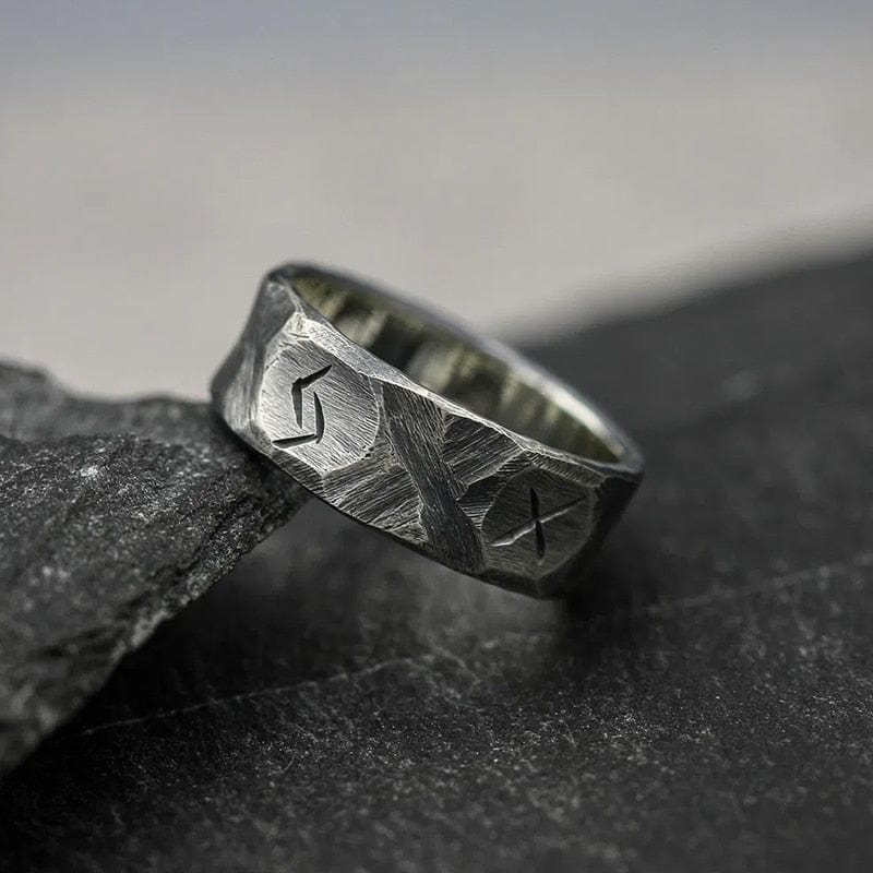 Norse Viking Ring - Rough Hewn Warrior Ring - Image 3