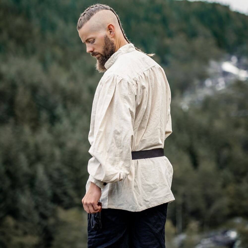 Viking Shirt | Lace-up | Natural White - Image 4