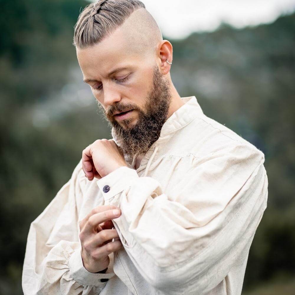 Viking Shirt | Lace-up | Natural White - Image 7