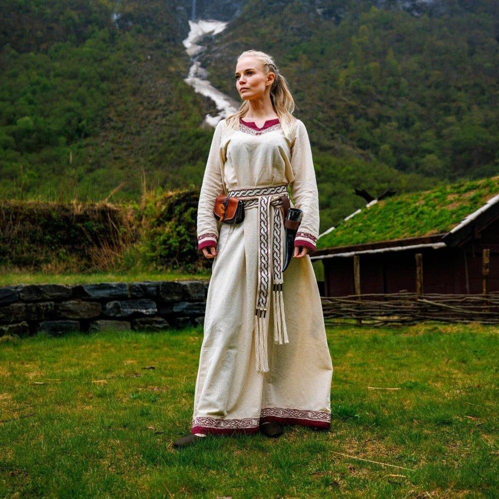 Viking Tie Belt for Ladies Dresses | Woven Design Natural Color - Image 5
