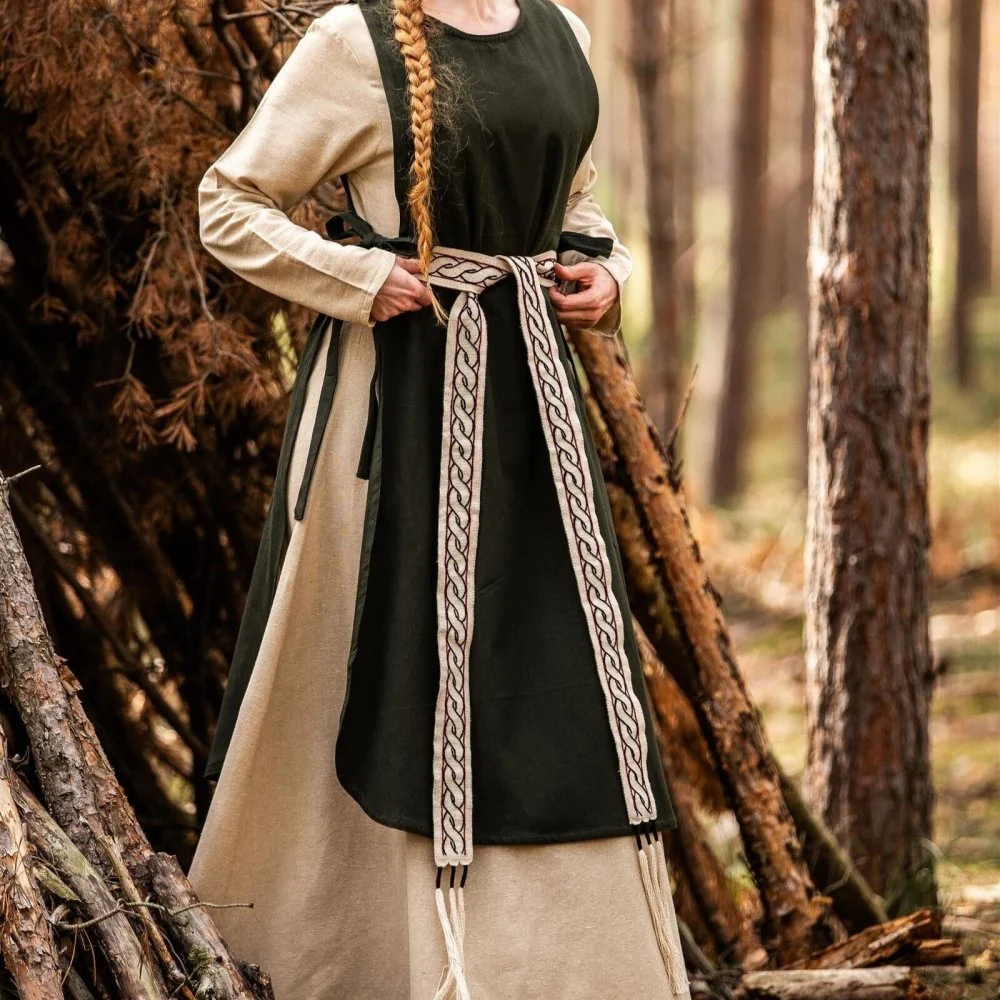 Viking Tie Belt for Ladies Dresses | Woven Design Natural Color - Image 6