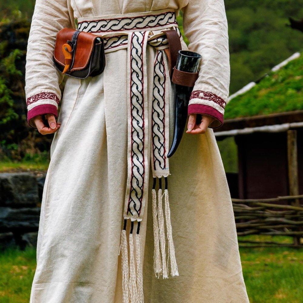 Viking Tie Belt for Ladies Dresses | Woven Design Natural Color - Image 9