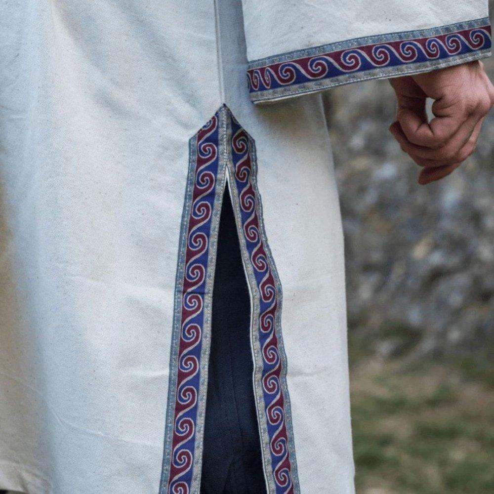 Natural Cotton Viking Tunic | Embroidered Border, Knee-Length - Image 4
