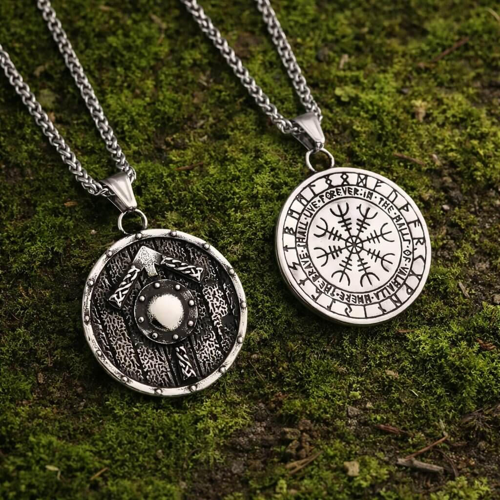 Viking Tyr Vegvisir Necklace