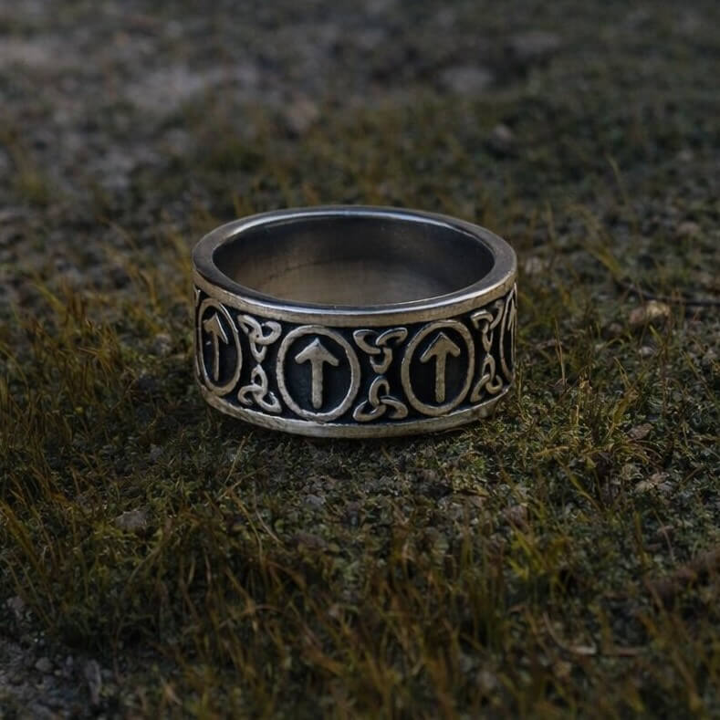 Viking Tyr Rune Band Ring