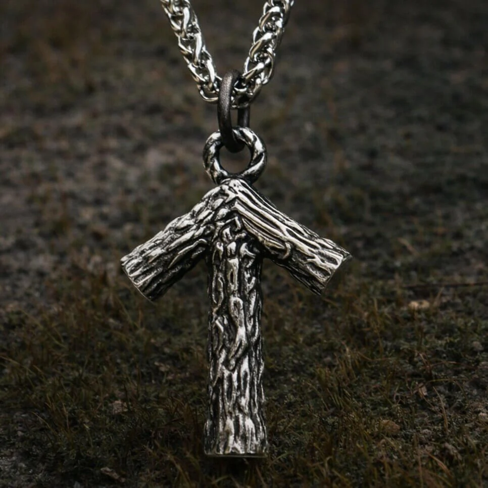 Viking Tyr Rune Necklace with Chain