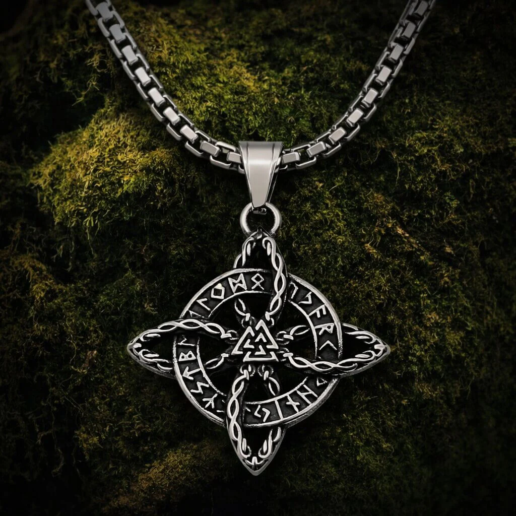 Viking Valknut Celtic Knot Necklace