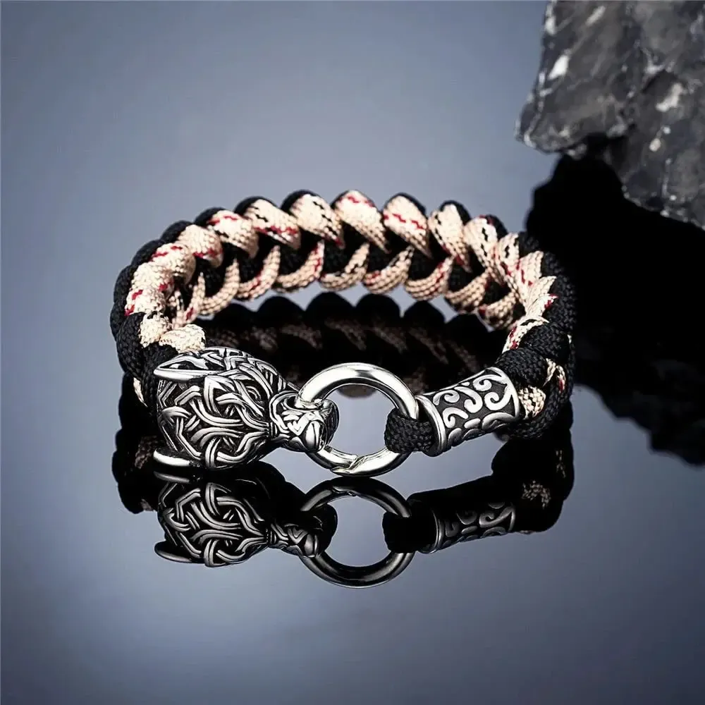 Viking Wolf Bracelet with Paracord Rope | Multiple Colors - Image 6