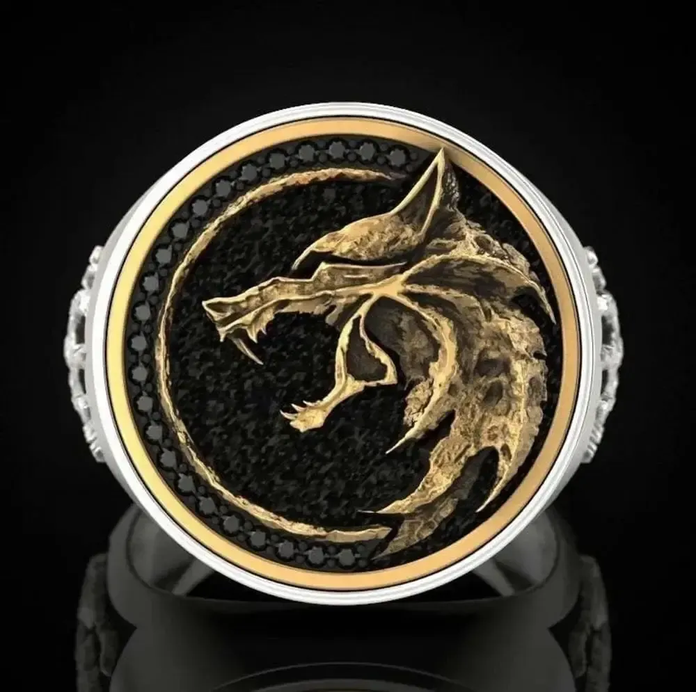 Norse Odin Fenrir Viking Ring with Embossed Paw | Silver or Gold - Image 5