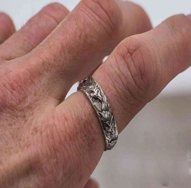 Wolf Ornament Ring | Handmade Sterling Silver | Norse Jewelry - Image 4