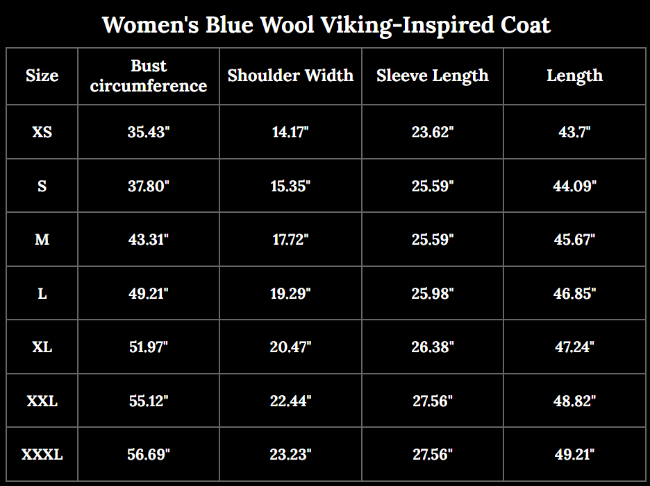 Women's Blue Wool Viking-Inspired Coat | Urnes Embroidery - Image 10