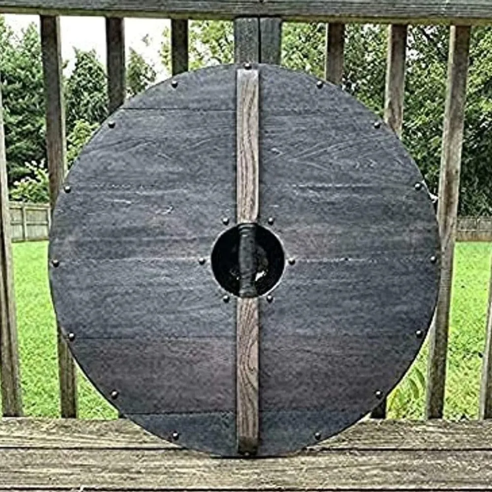 Wooden Warrior of Fenrir Viking Shield 24" - Image 4