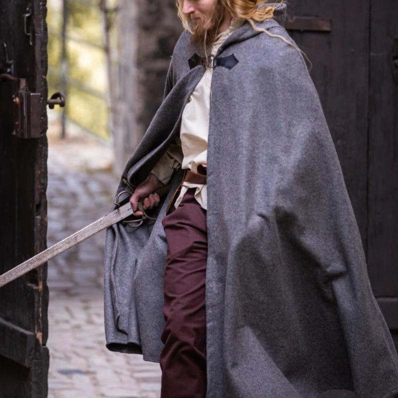 Unisex Wool Viking Cloak | Wolf Clasp - Image 3