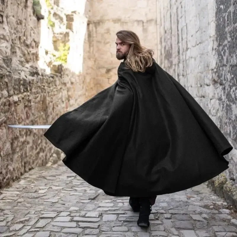 Unisex Wool Viking Cloak | Wolf Clasp - Image 5