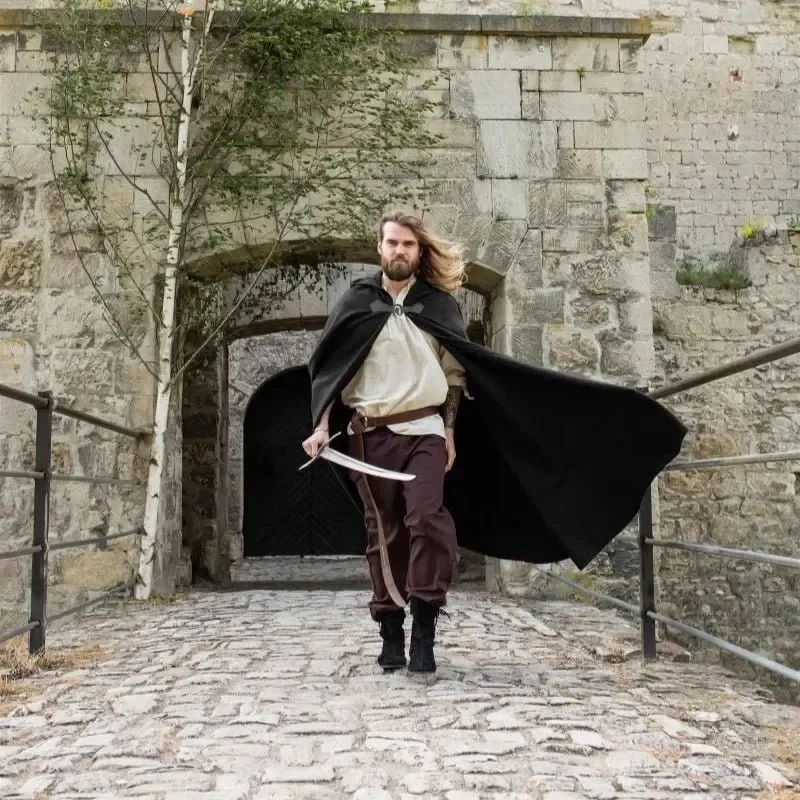 Unisex Wool Viking Cloak | Wolf Clasp - Image 6