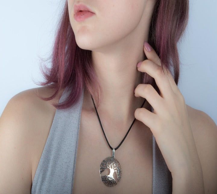 Yggdrasil The World Tree Sterling Silver Pendant Viking Necklace - Image 6